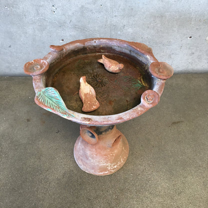 Terra Cotta Bird Bath
