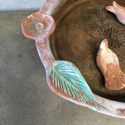 Terra Cotta Bird Bath