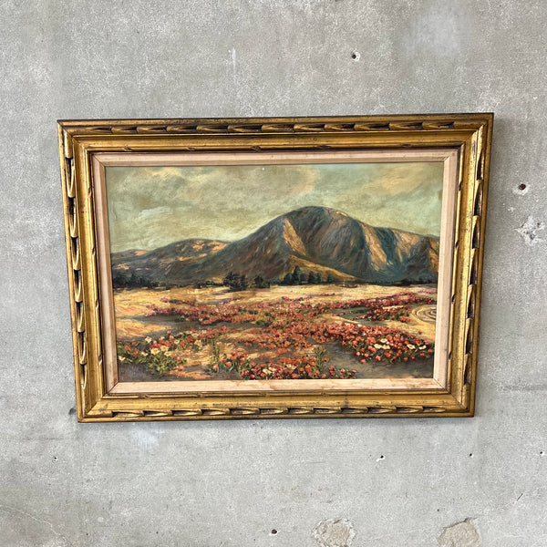 1930s California Plein Air Landscape Painting - Oil on Board
