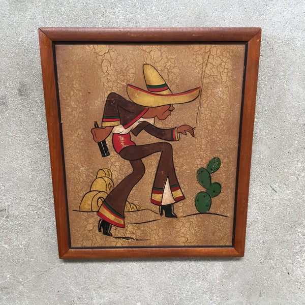 Mexicana Crackle Painting by A Ruelle