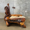 Vintage Freeform Wood Lounge Chair w/Footstool by Ken Green