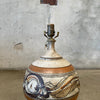 1970s Artist Made Ceramic Lamp Signed