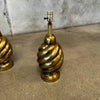 1970s Westwood Industries Aged Brass Spiral Lamps