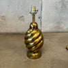 1970s Westwood Industries Aged Brass Spiral Lamps