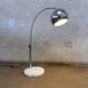Chrome With Marble Base Small Arc Desk Lamp