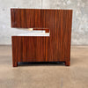 Solid Zebra Brutalist Modern Cube Statement Lounge Chair By Boiler & Co.