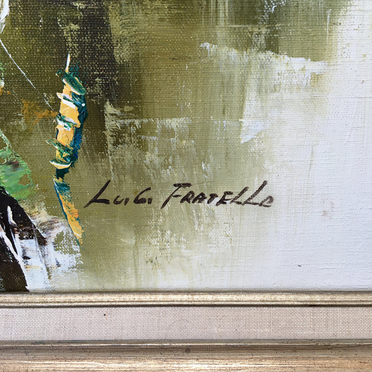 Original Mid Century Modern Painting By Luigi Fratelle