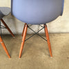 Set of Four Gray Eiffel Leg Dining Chairs