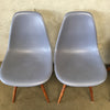 Set of Four Gray Eiffel Leg Dining Chairs