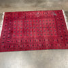 Vintage Hand Woven Bokhara Fringed Wool Area Rug