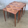 Mid Century Modern Set of Three Nesting Tables - Baker Furniture