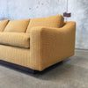 1960's Vintage Sofa New Upholstery With Walnut Base