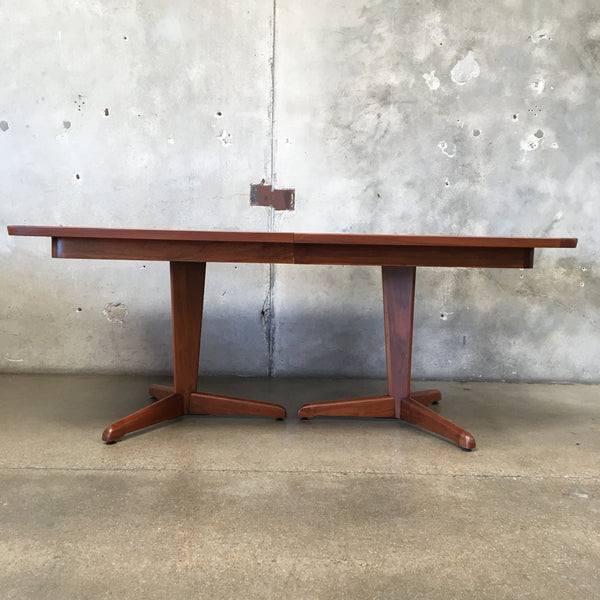 Mid Century Dining Table W/Two Leaves by Brown Saltman - HOLD