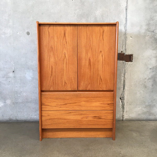 Vintage Teak Mid Century Modern Storage Cabinet/Armoire/Highboy