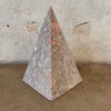 Brutalist Vintage Marble Straightened Pyramid