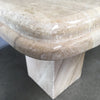 Vintage Beige Marble Side Table