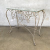 Iron Vintage Console w/Glass Top