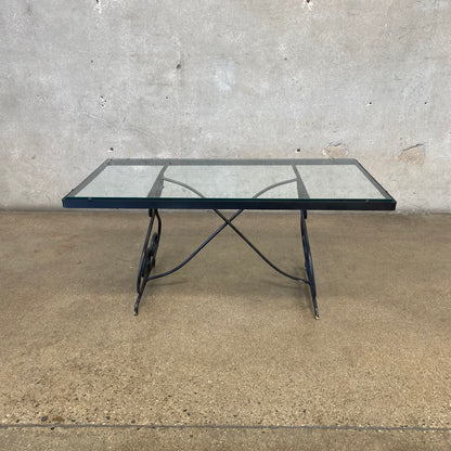Mid Century Wrought Iron Patio Coffee Table