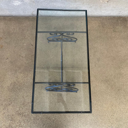 Mid Century Wrought Iron Patio Coffee Table