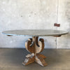 Metal & Solid Wood Round Dining Table By Levingston