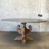 Metal & Solid Wood Round Dining Table By Levingston