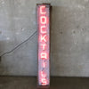 Vintage "Cocktails" Neon Sign From Venice Boardwalk, Circa 1950's -