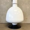 Vintage MCM White Porcelain Enamel Malm Fire Drum 3 Fireplace