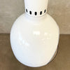 Vintage MCM White Porcelain Enamel Malm Fire Drum 3 Fireplace