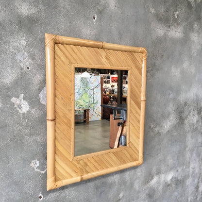 Vintage Bamboo / Rattan Mirror