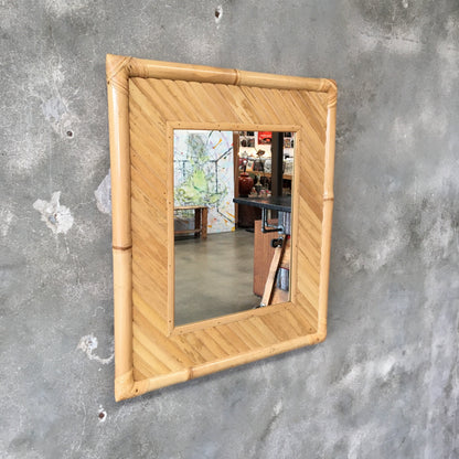 Vintage Bamboo / Rattan Mirror
