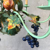 Italian Mid Century Tole Fruit Chandelier