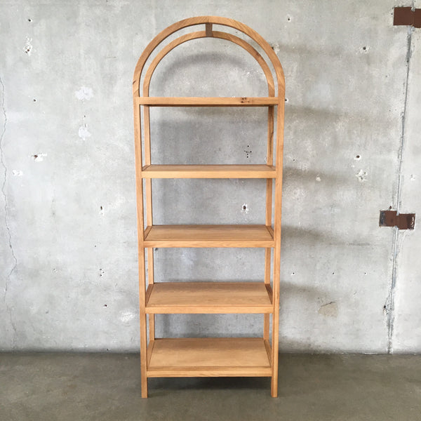 Arched Top & Natural Finish Shelving Unit by Made for Moe's