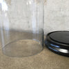 Large Blown Glass Cloche Dome with Wood Base