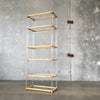 Lucite/Bamboo/Glass Etagere in the Style of Karl Springer