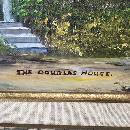 1950's Oil on Board "The Douglas House" by Ruby W. Gray