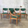 Drexel Parallel Set of Six Dining Chairs by Barney Flagg