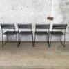 Set Of Four Post Modern Italian Spaghetti Chairs In Black