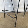 Set of Three Arthur Umanoff Rush Back Bar Stools