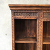 Large Brown Three-Bay Bookcase