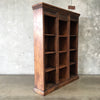 Large Brown Three-Bay Bookcase