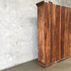 Large Brown Three-Bay Bookcase