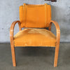 Yellow Mid Century Modern Bentwood Chair