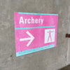 Vintage 1984 Los Angeles Olympics Archery Sign