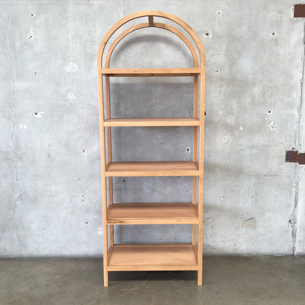 Arched Top & Natural Finish Shelving Unit by Moe's Home