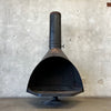 Vintage Mid Century Modern Matte Black Majestic "Firehood" Fireplace