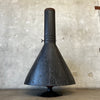 Vintage Mid Century Modern Matte Black Majestic "Firehood" Fireplace