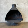 Vintage Mid Century Modern Matte Black Majestic "Firehood" Fireplace