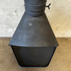 Vintage Mid Century Modern Matte Black Majestic "Firehood" Fireplace