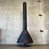 Vintage Mid Century Modern Matte Black Majestic "Firehood" Fireplace