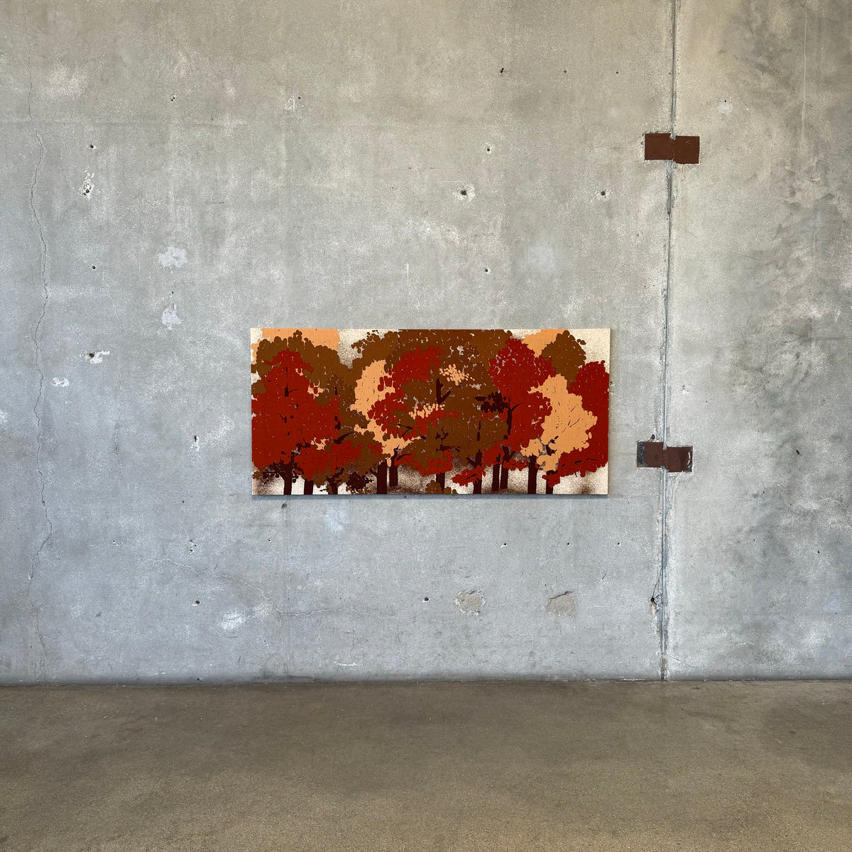 Large Scale Mid Century Modern Textile Tapestry - 1970s